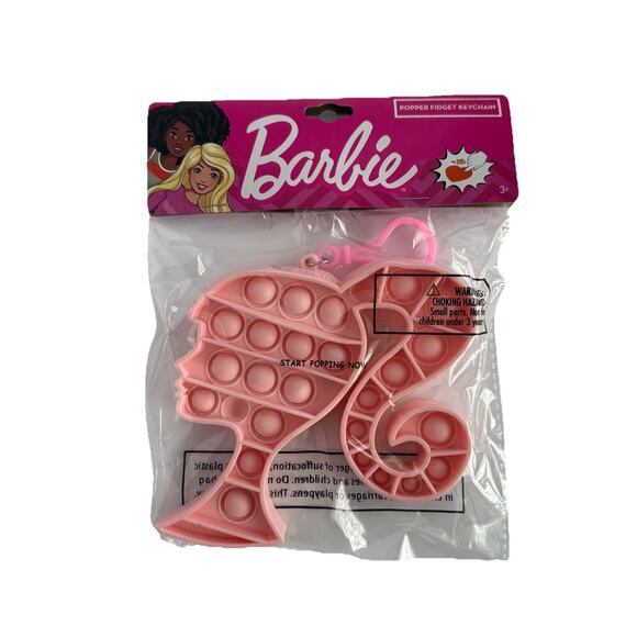 Barbie Pop It Fidget 5" Keychain Bundle Party Favors Stocking Stuffers (6 Pack) - Picture 3 of 4